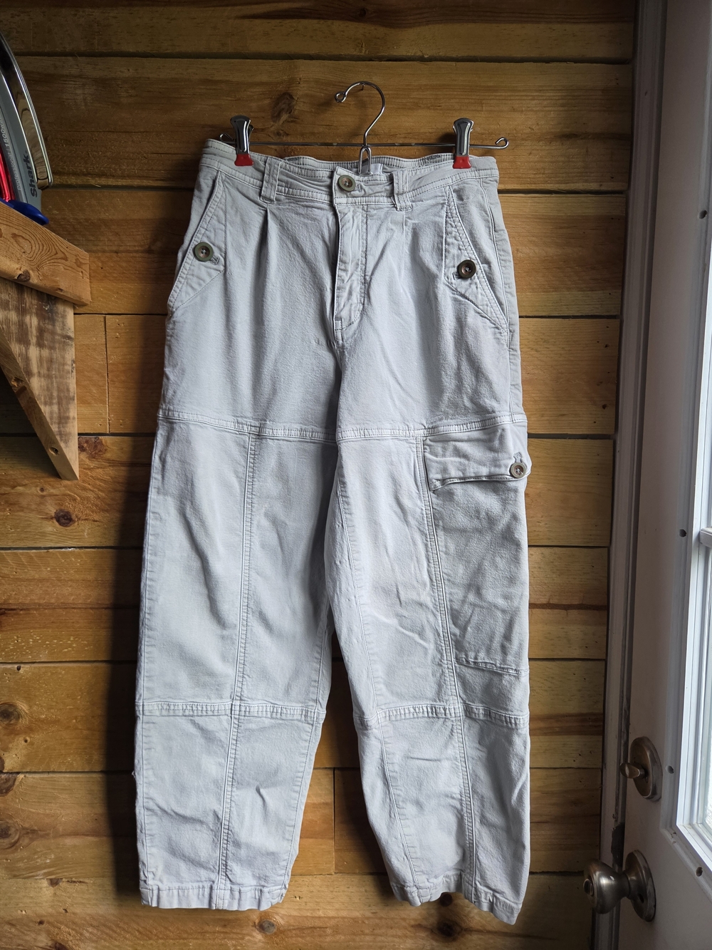 Anthropologie Light Gray Cargo Pants